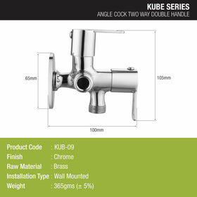 Kube Angle Valve Two Way Double Handle Brass Faucet - LIPKA - Lipka Home
