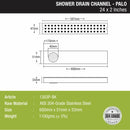 Palo Shower Drain Channel - Black (24 x 2 Inches) - LIPKA - Lipka Home