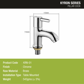 Kyron Pillar Tap Brass Faucet - LIPKA - Lipka Home