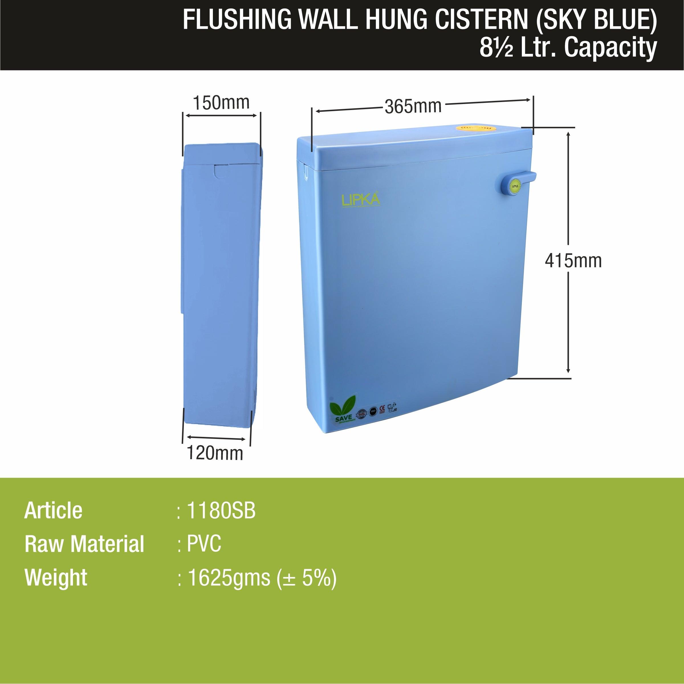 Square Flushing Cistern/ Flush Tank (Blue) - LIPKA - Lipka Home