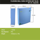 Square Flushing Cistern/ Flush Tank (Blue) |Commode not included| - LIPKA - Lipka Home