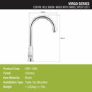 Virgo Centre Hole Basin Mixer Brass Faucet with Round Swivel Spout (20 Inches) - LIPKA - Lipka Home
