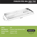 Silver Wall Shelf Tray (4 x 14 Inches) - LIPKA - Lipka Home