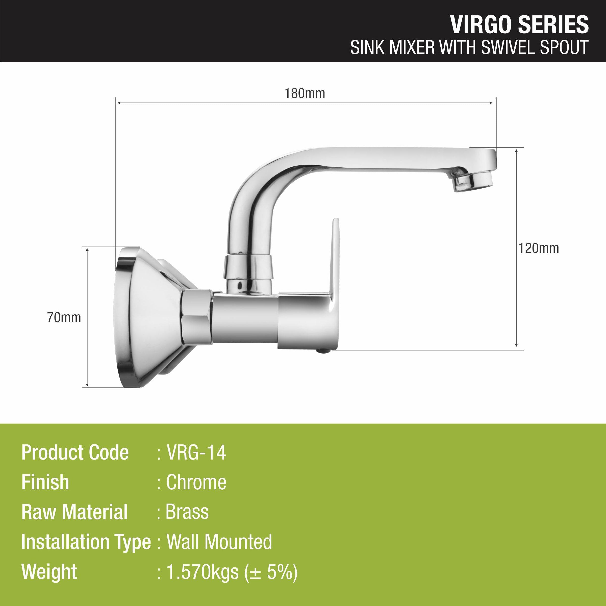 Virgo Sink Mixer Brass Faucet with Swivel Spout Faucet - LIPKA - Lipka Home