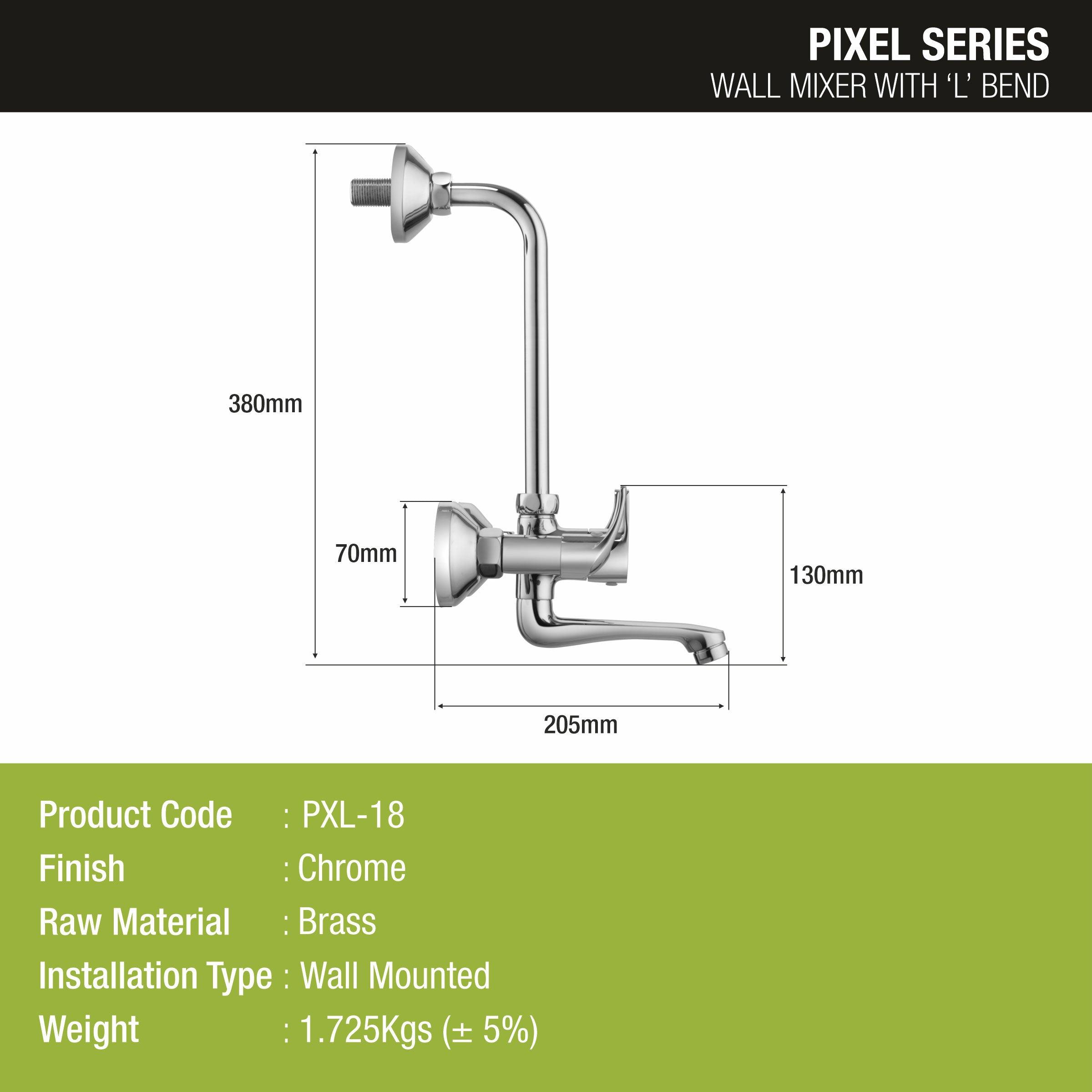 Pixel Wall Mixer with L Bend Faucet - LIPKA - Lipka Home