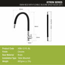 Kyron Swan Neck Brass Faucet with Flexible Silicone Spout (Black) - LIPKA - Lipka Home