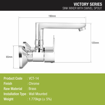 Victory Sink Mixer with Swivel Spout Faucet - LIPKA - Lipka Home