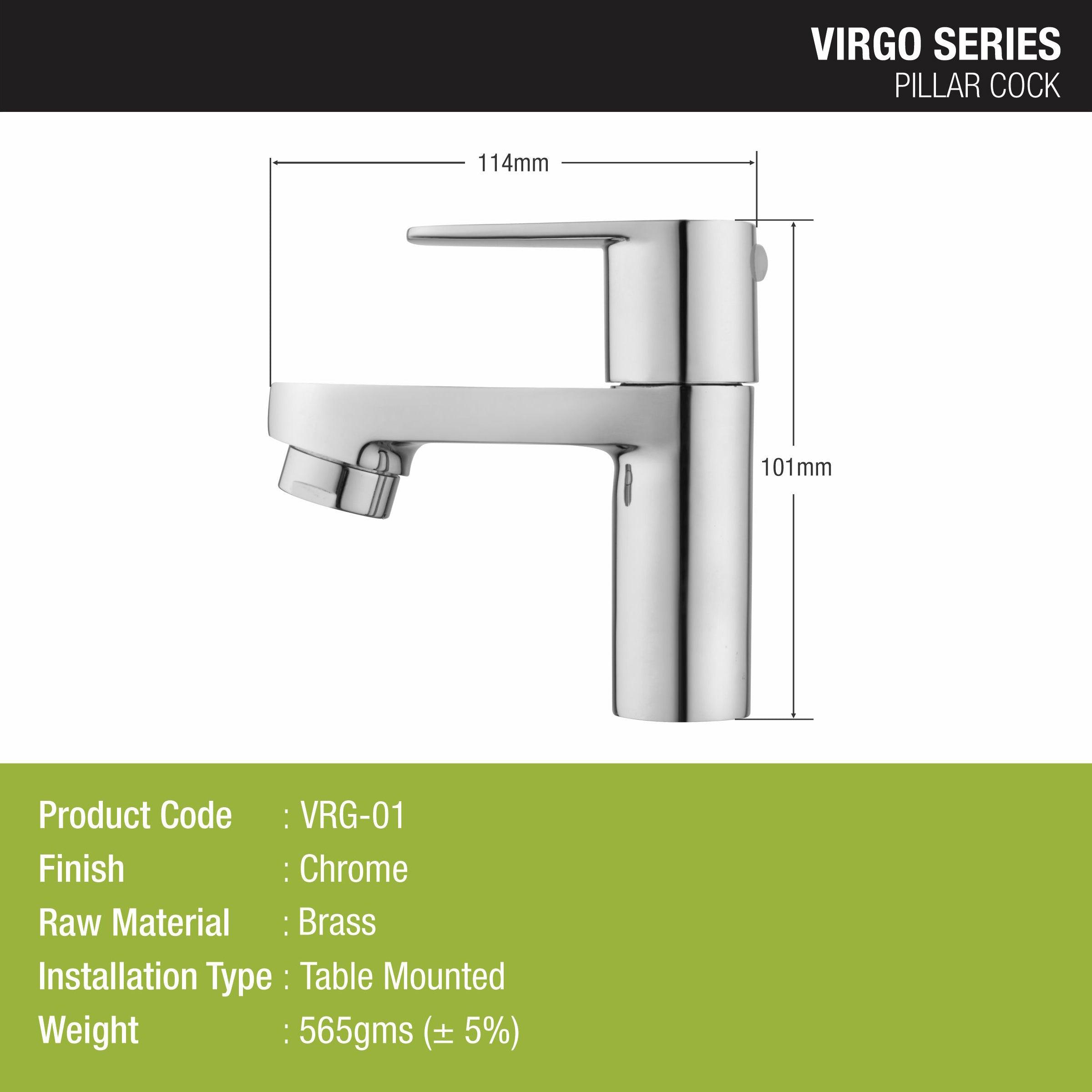 Virgo Pillar Tap Brass Faucet - LIPKA - Lipka Home