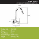 Coral Sink Tap Brass Faucet with Round Swivel Spout (15 Inches) - LIPKA - Lipka Home