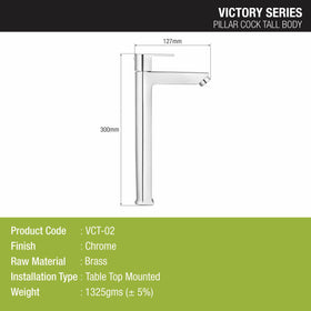 Victory Pillar Tap Tall Body Brass Faucet- LIPKA - Lipka Home
