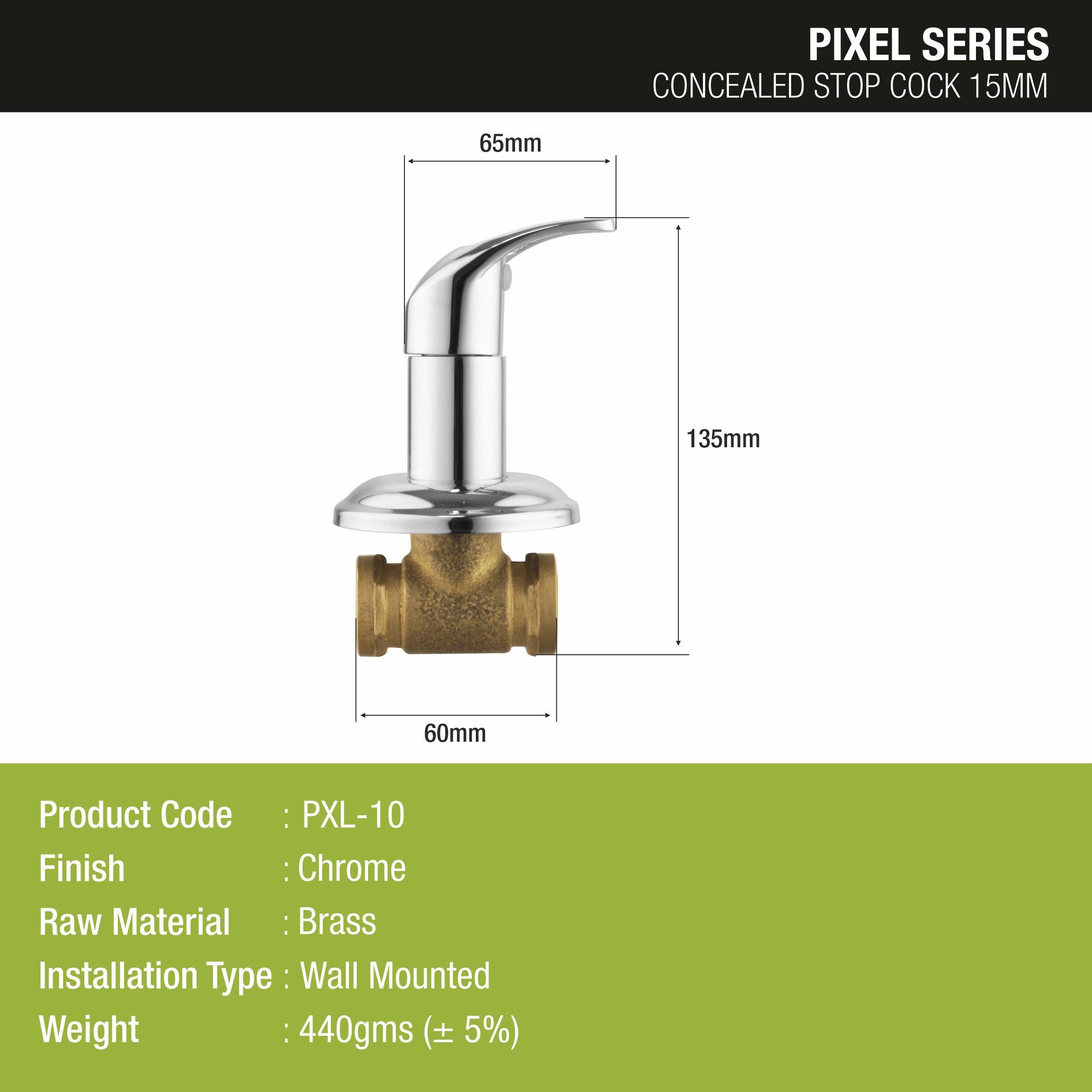 Pixel Concealed Stop Valve 15mm Brass Faucet - LIPKA - Lipka Home