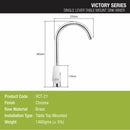 Victory Single Lever Table Mount Sink Mixer with Large Round Swivel Spout Faucet - LIPKA - Lipka Home