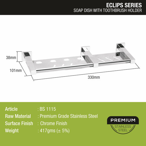 Eclipse Soap Dish with Toothbrush Holder - LIPKA - Lipka Home