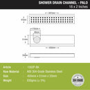 Palo Shower Drain Channel - Black (18 x 2 Inches) - LIPKA - Lipka Home