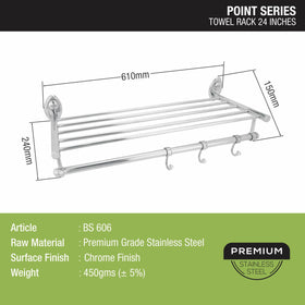 Point Towel Rack (24 Inches) - LIPKA - Lipka Home