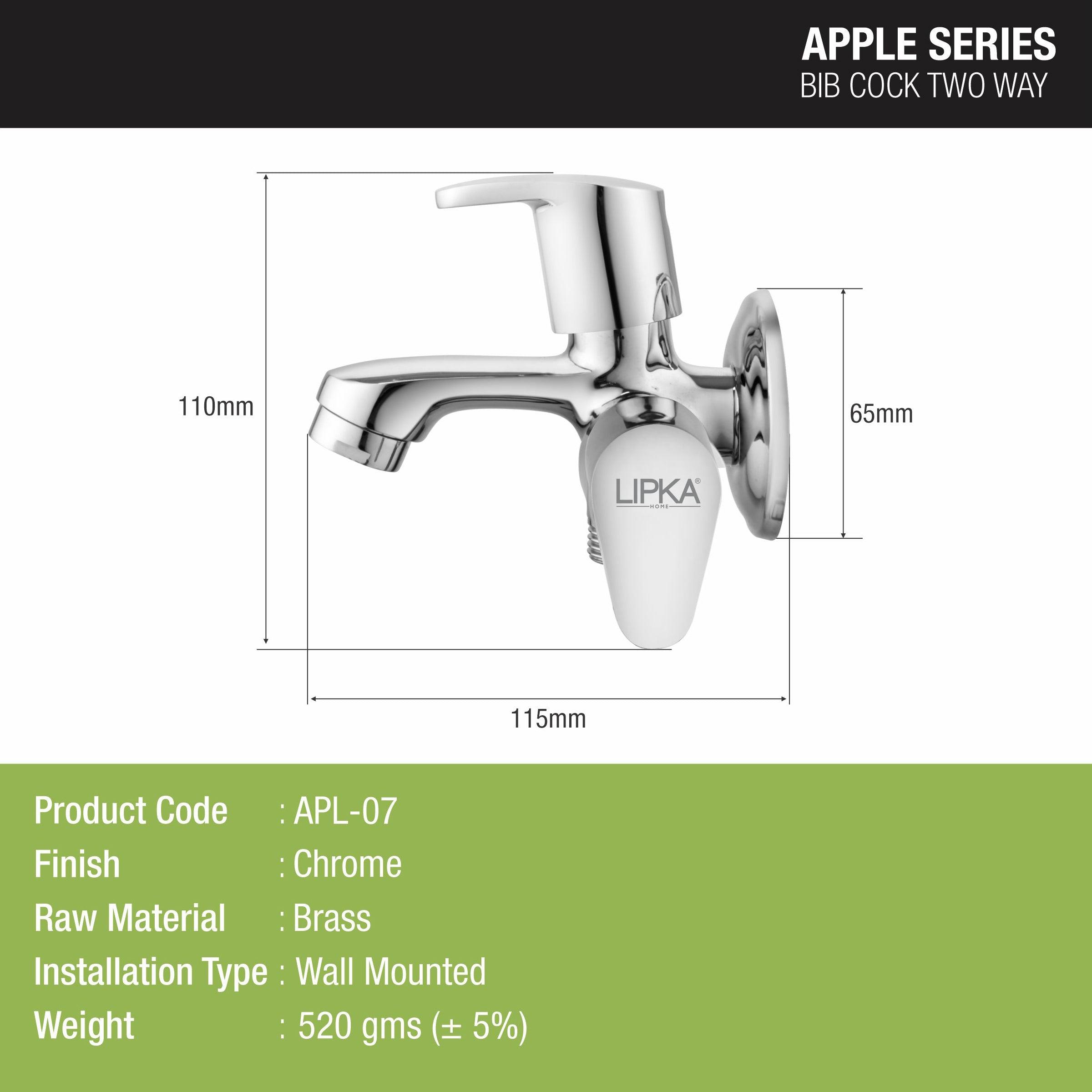 Apple Two Way Bib Tap Faucet (Double Handle) - LIPKA - Lipka Home