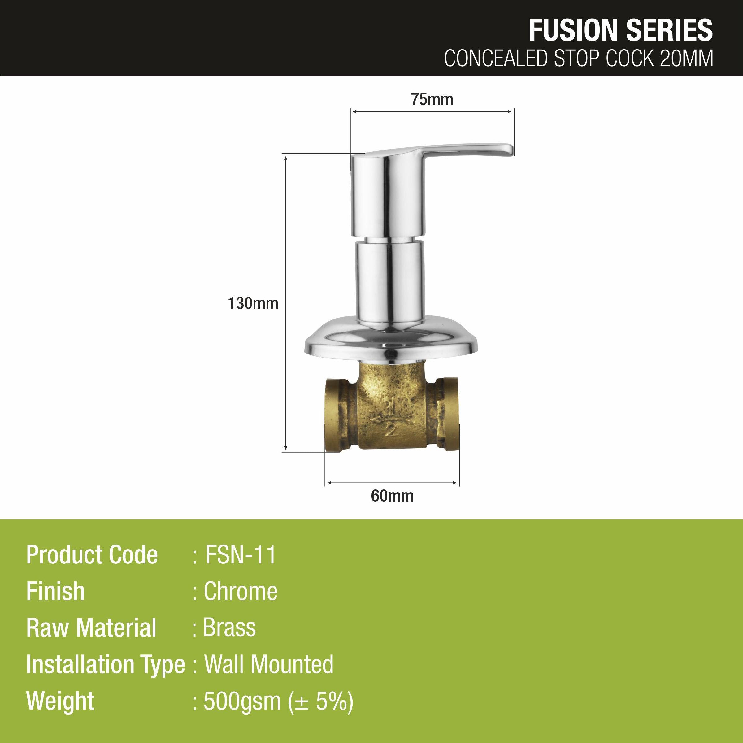 Fusion Concealed Stop Valve (20mm) Brass Faucet - LIPKA - Lipka Home