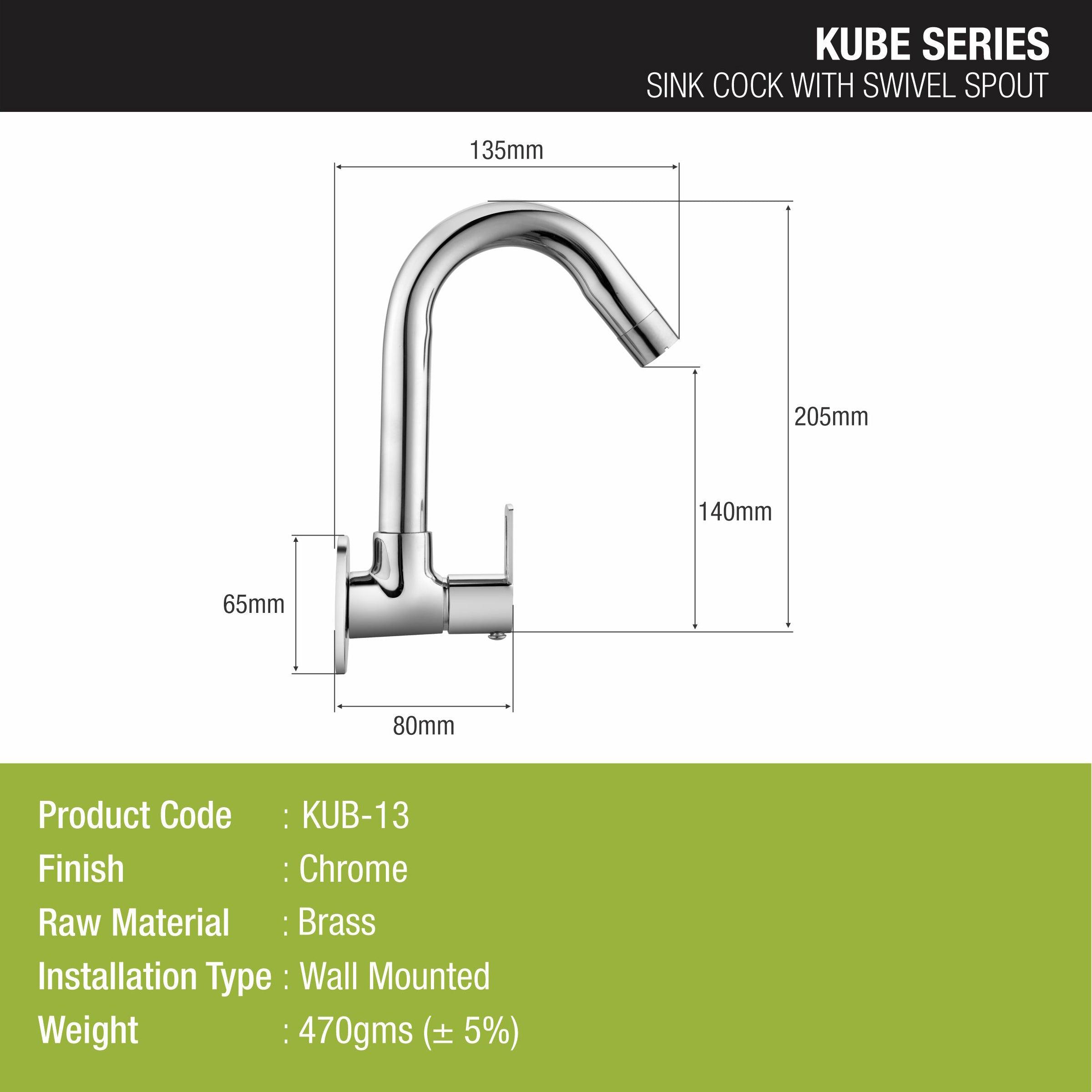 Kube Sink Tap Brass Faucet with Swivel Spout - LIPKA - Lipka Home