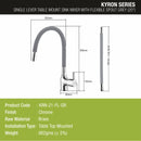 Kyron Single Lever Table Mount Sink Mixer Brass Faucet with Flexible Silicone Spout (Grey) - LIPKA - Lipka Home