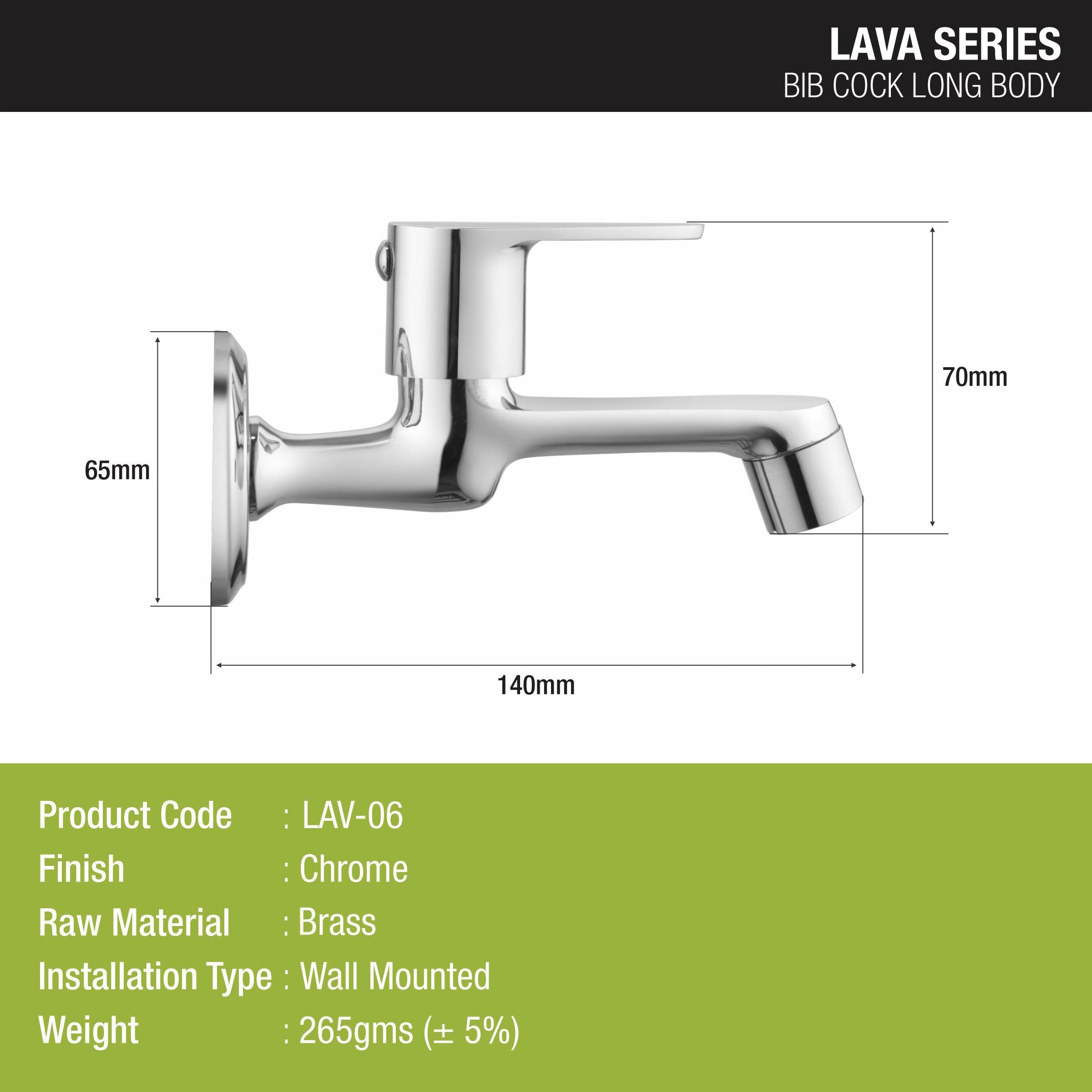 Lava Bib Tap Long Body Brass Faucet - LIPKA - Lipka Home