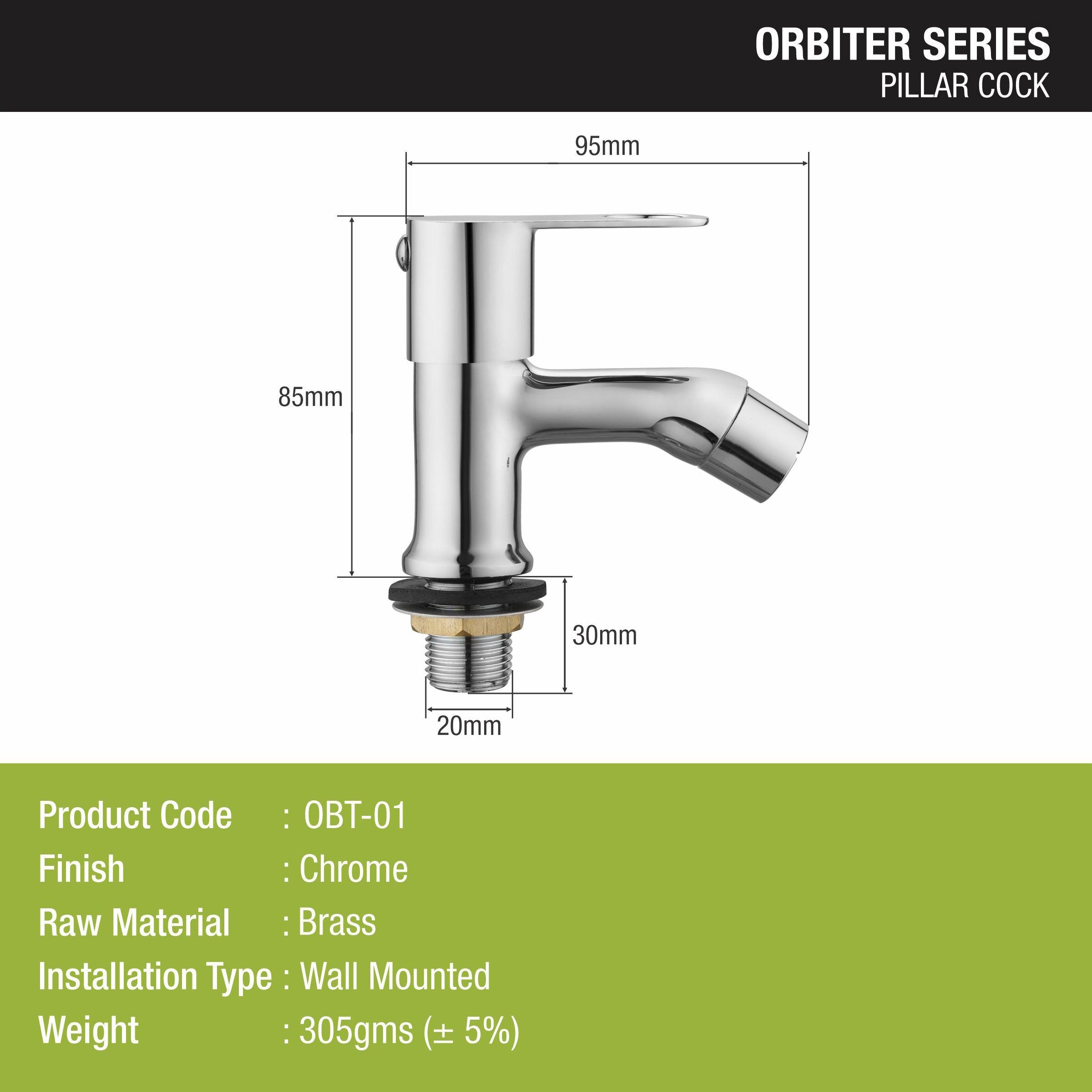 Orbiter Pillar Tap Brass Faucet - LIPKA - Lipka Home