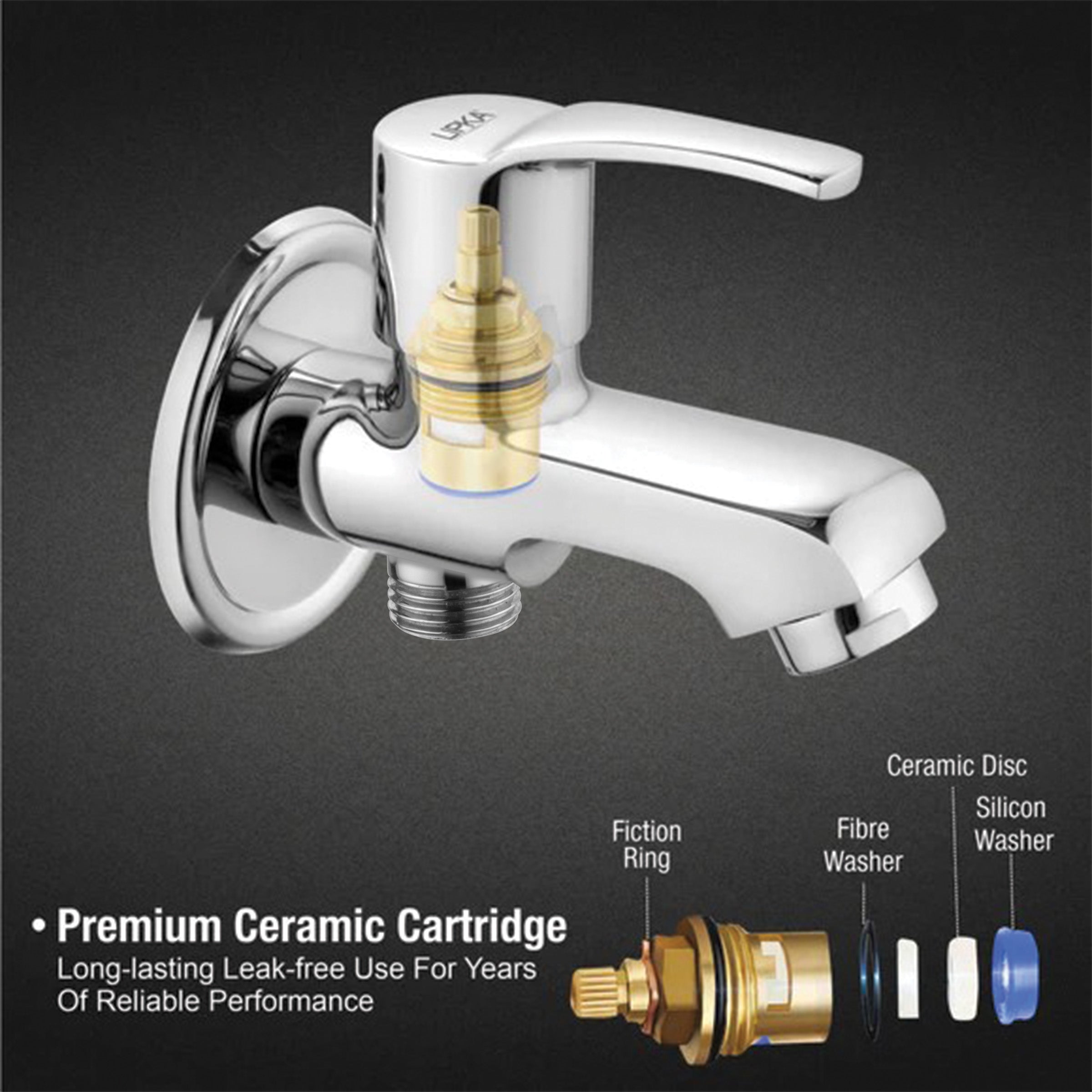 Coral Bib Tap Two Way Brass Faucet - LIPKA