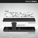 Marble Insert Shower Drain Channel - Black (24 x 5 Inches) - LIPKA - Lipka Home