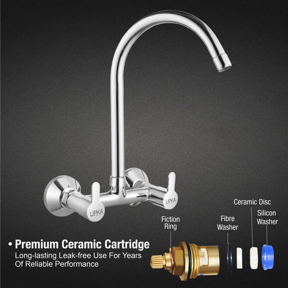 Fusion Sink Mixer Brass Faucet with Round Swivel Spout (20 Inches) - LIPKA - Lipka Home