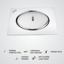 Saturn Square Flat Cut Floor Drain (6 x 6 Inches) - LIPKA - Lipka Home