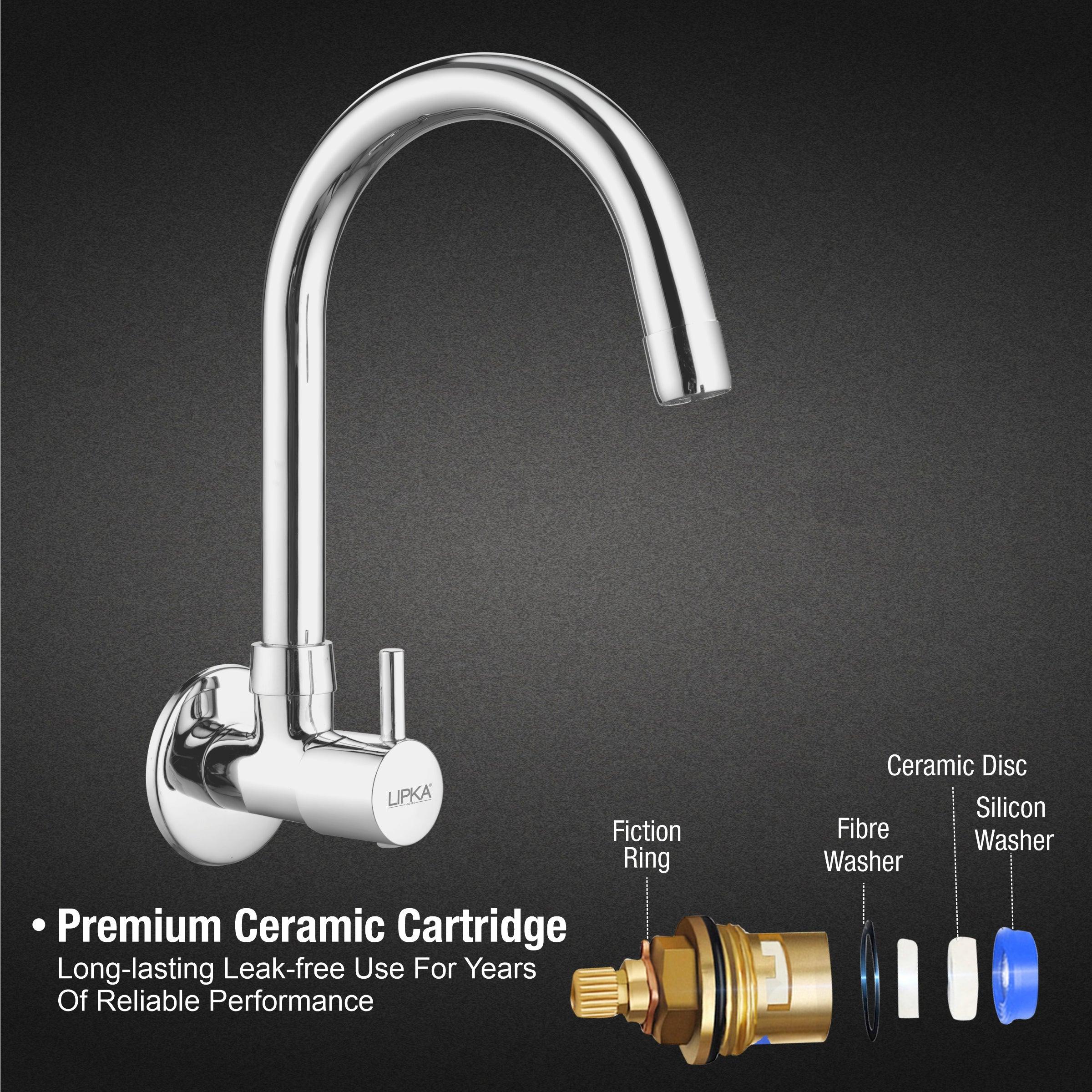 Kyron Sink Tap Brass Faucet with Round Swivel Spout (12 Inches) - LIPKA - Lipka Home