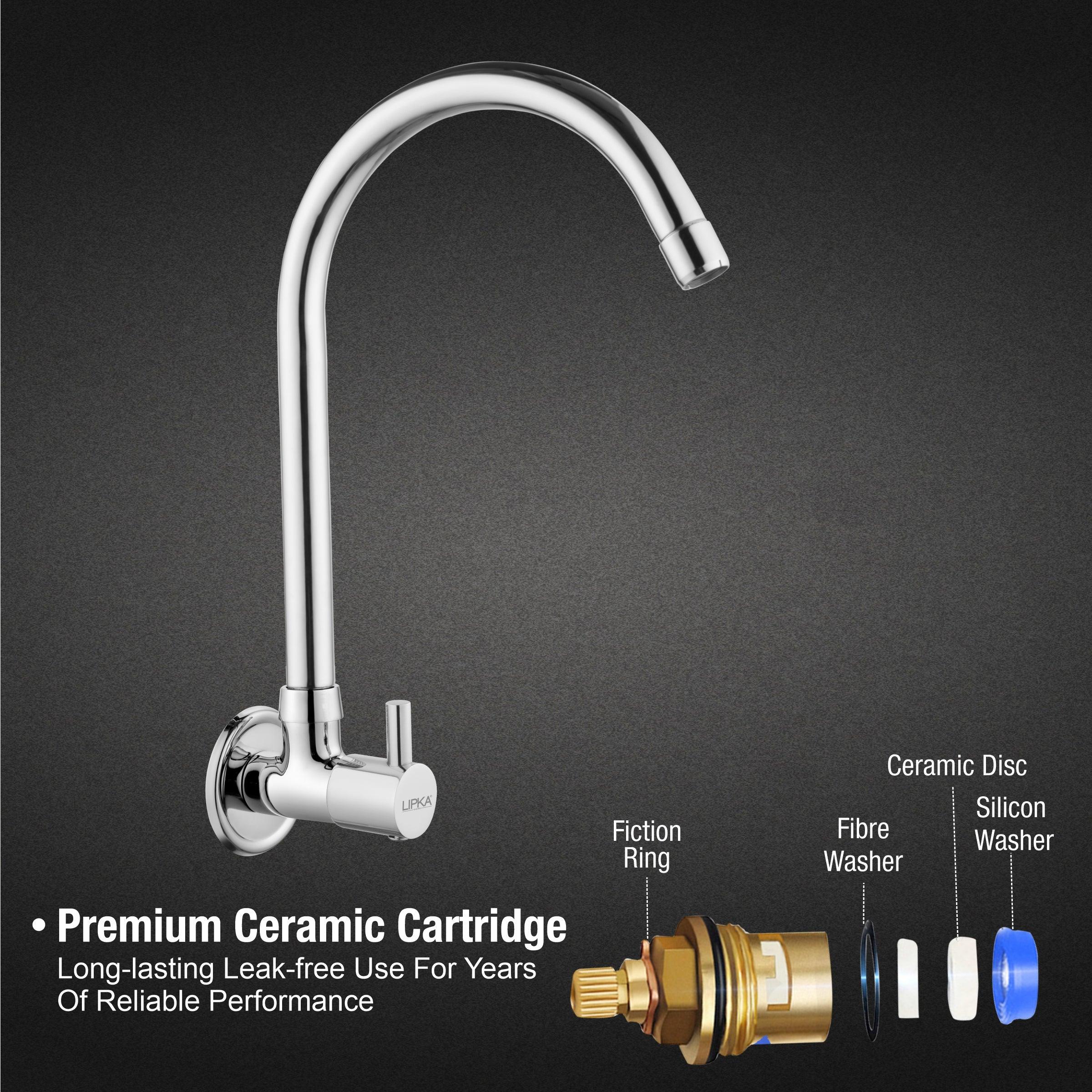 Kyron Sink Tap Brass Faucet with Round Swivel Spout (20 Inches) - LIPKA - Lipka Home