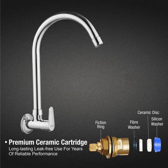 Virgo Sink Tap Brass Faucet with Round Swivel Spout (20 Inches) - LIPKA - Lipka Home