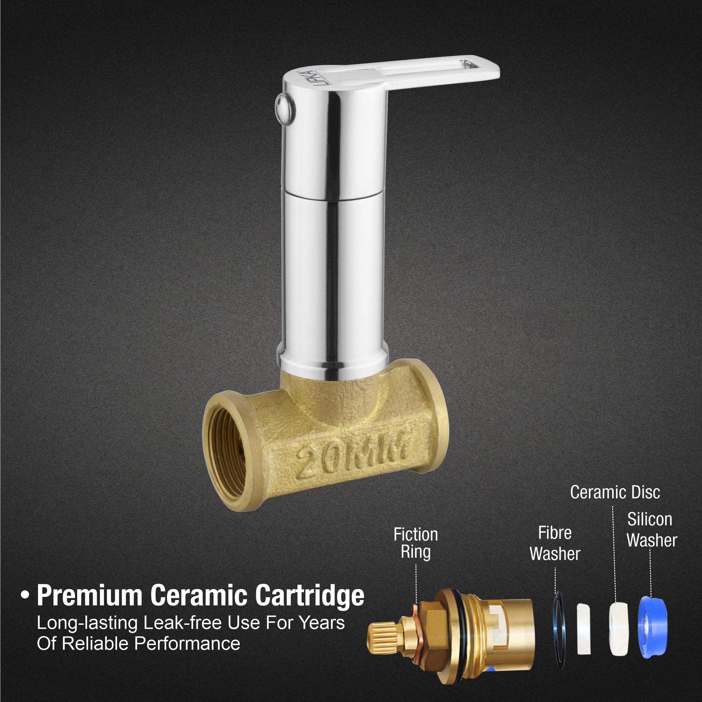 Kube Concealed Stop Valve (20mm) Brass Faucet - LIPKA - Lipka Home