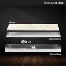 Marble Insert Shower Drain Channel (12 x 2 Inches) - LIPKA - Lipka Home