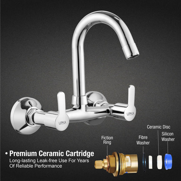 Frenk Sink Mixer Brass Faucet with Round Swivel Spout (12 Inches) - LIPKA - Lipka Home