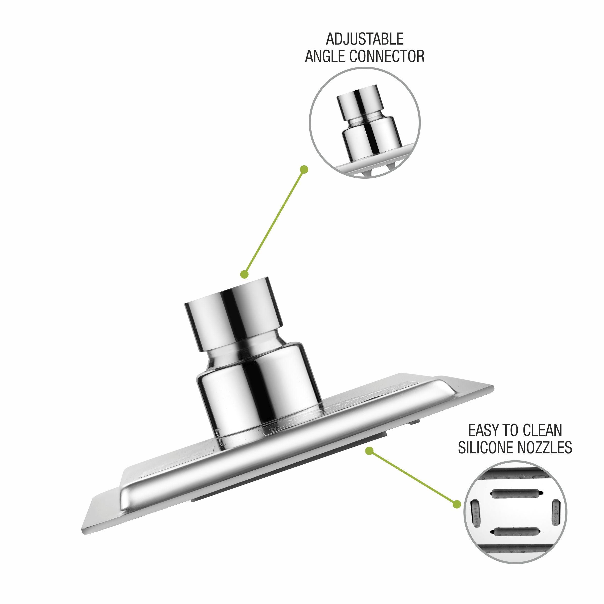 Ultra Thin Maze 304-Grade Overhead Rain Shower (4 x 4 Inches) features