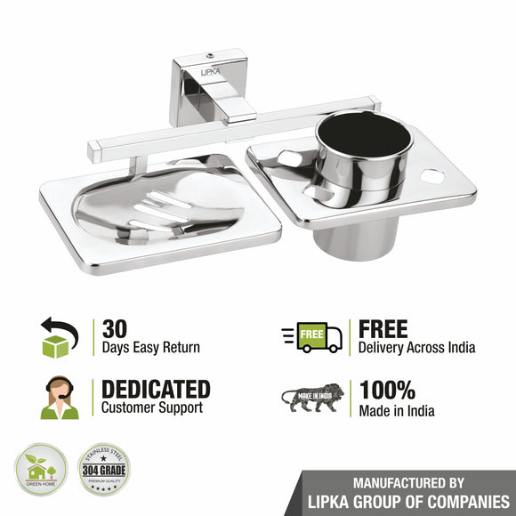 Matrix Soap Dish with Tumbler Holder - LIPKA