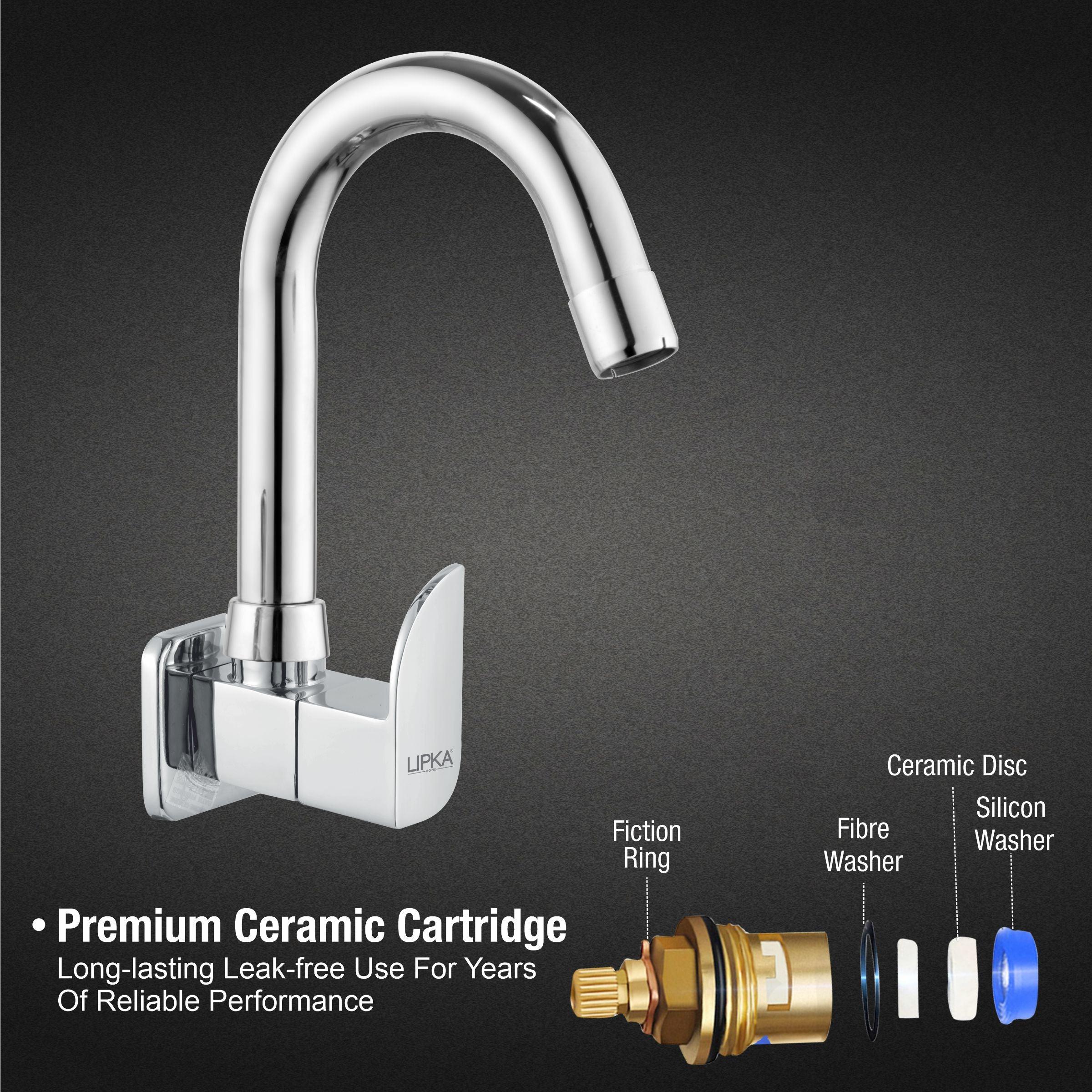 Arise Sink Tap Brass Faucet with Round Swivel Spout (12 Inches) - LIPKA - Lipka Home