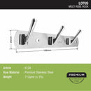 Lotus Robe Hook (3 Pin) - LIPKA - Lipka Home