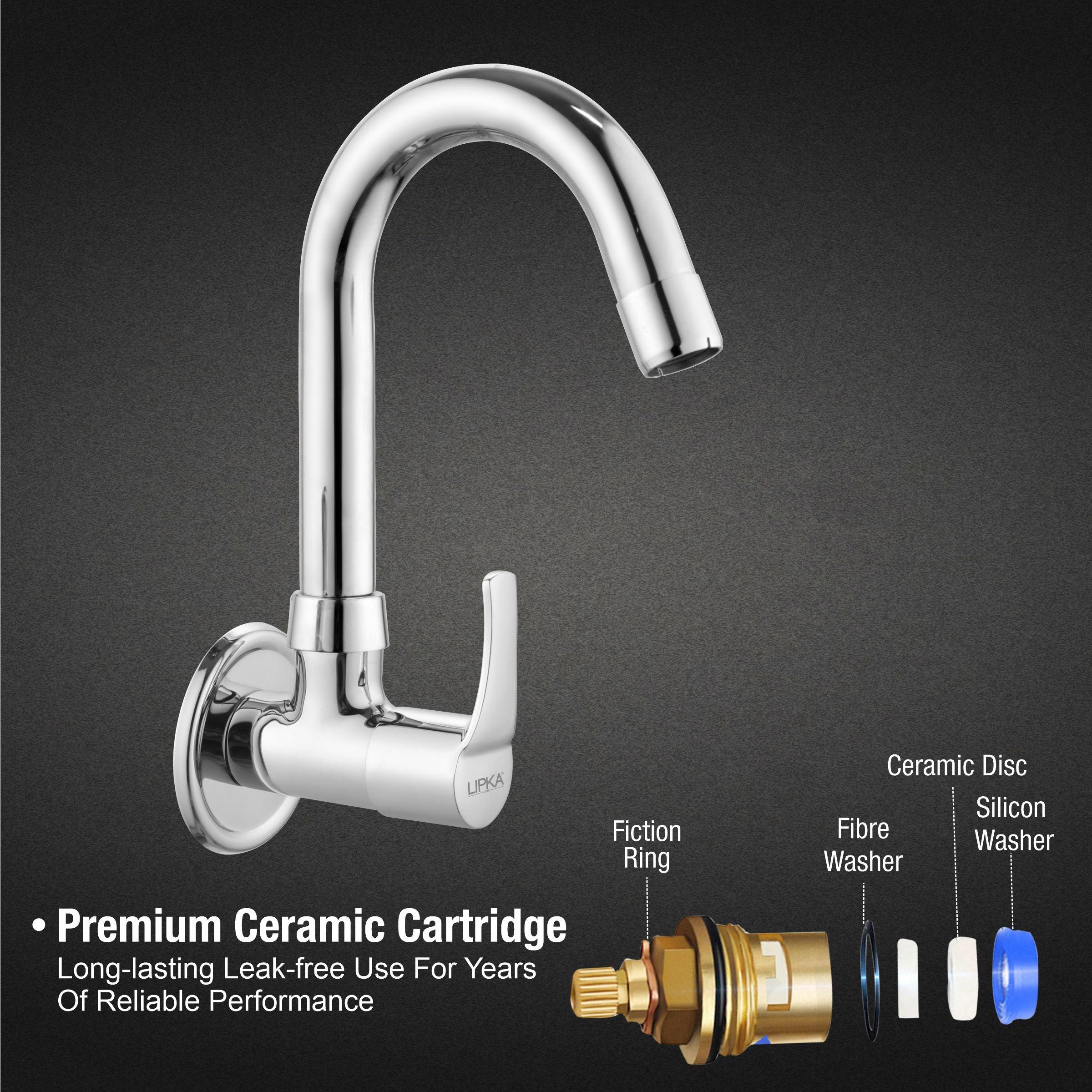 Coral Sink Tap Brass Faucet with Round Swivel Spout (12 Inches) - LIPKA - Lipka Home