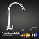 Coral Sink Tap Brass Faucet with Round Swivel Spout (20 Inches) - LIPKA - Lipka Home