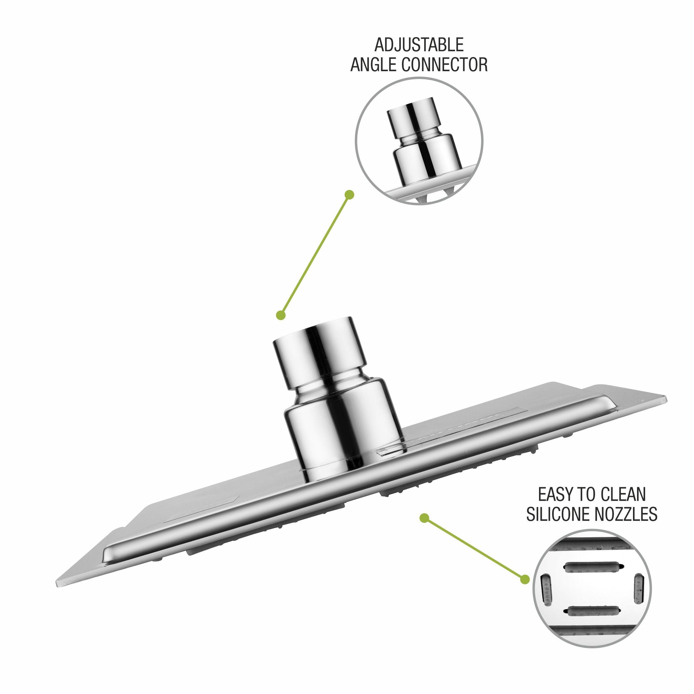 Ultra Thin Maze 304-Grade Overhead Rain Shower (6 x 6 Inches) features