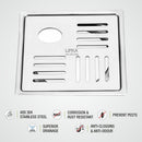 Pink Exclusive Square Flat Cut Floor Drain (5 x 5 Inches) with Hole - LIPKA - Lipka Home