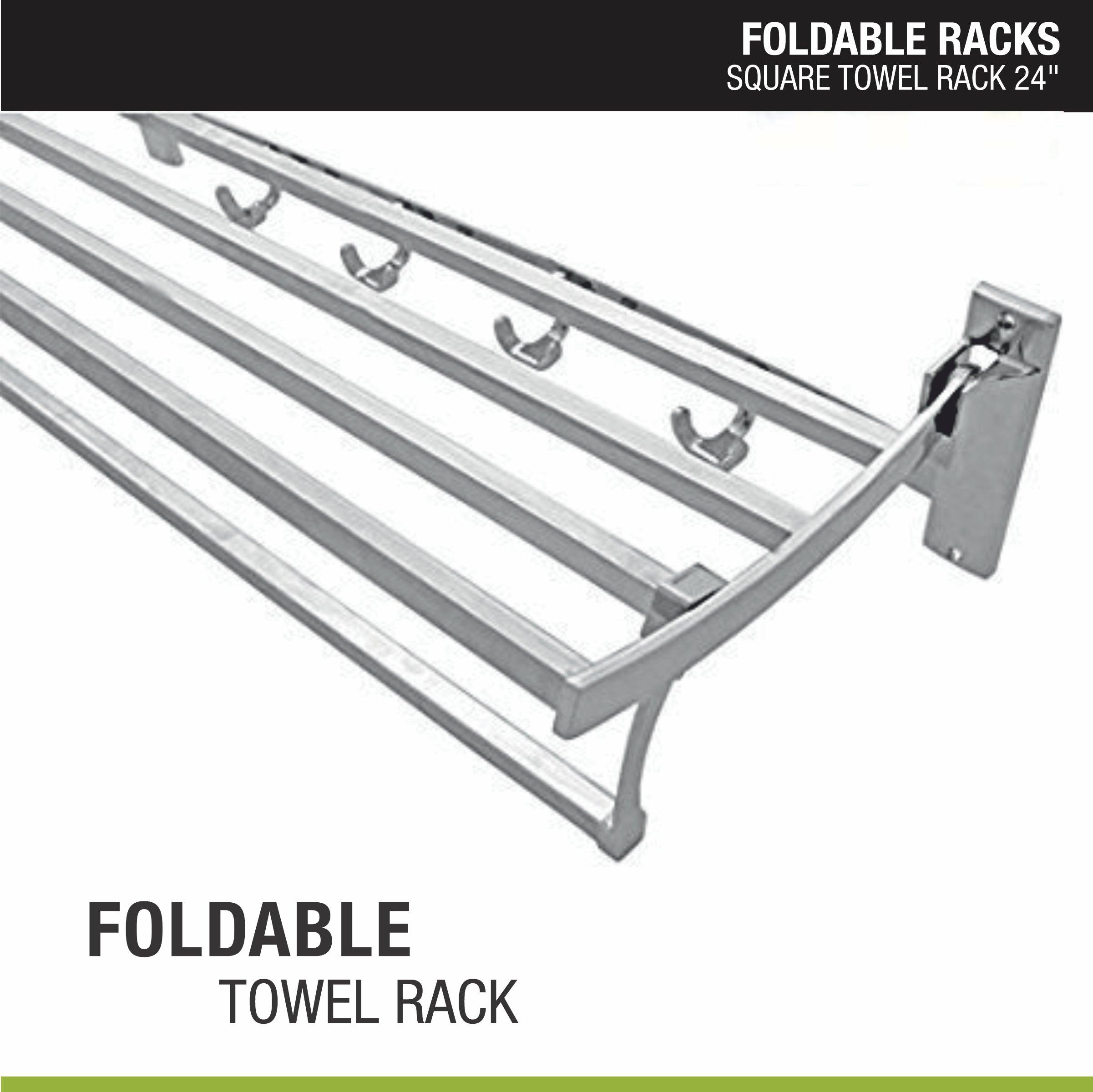 Square Foldable Rack (24 Inches) - LIPKA - Lipka Home