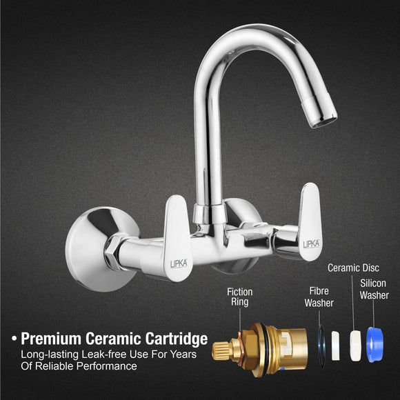 Virgo Sink Mixer Brass Faucet with Round Swivel Spout (12 Inches) - LIPKA - Lipka Home