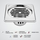 Golden Classic Jali Square Floor Drain (6 x 6 Inches) with Coockroach Trap - LIPKA - Lipka Home