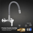 Fusion Single Lever Sink Mixer with Grey Flexible Silicone Spout (20 Inches) - LIPKA - Lipka Home