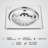 EON Square Floor Drain (5 x 5 Inches) - LIPKA
