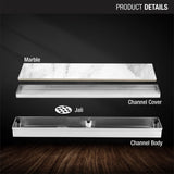 Marble Insert Shower Drain Channel (18 x 2 Inches) product details