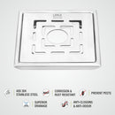 Orange Exclusive Square Floor Drain (5 x 5 Inches) with Hole - LIPKA - Lipka Home